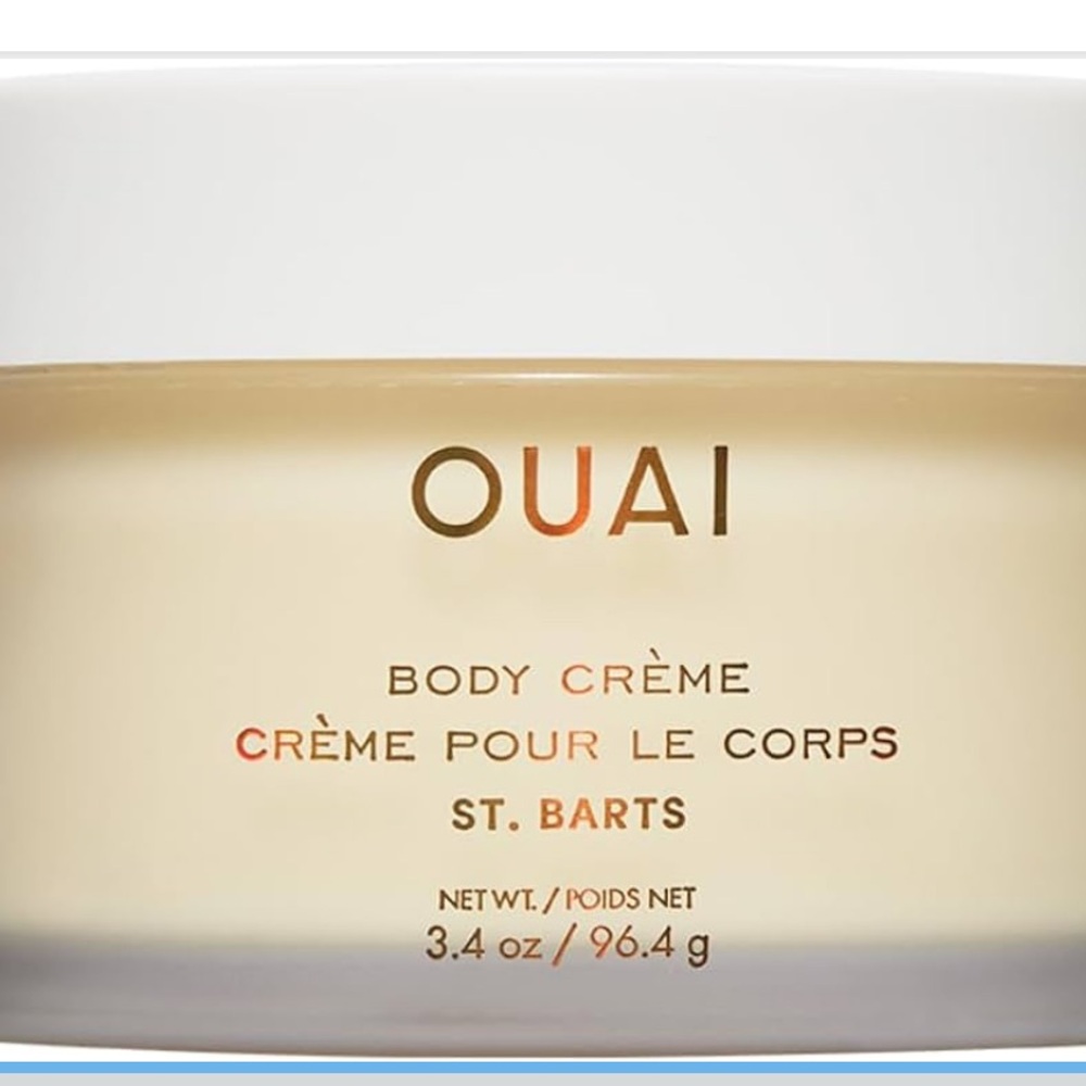 OUAI St. Barts Body Crème — Cream and Gold Lettering